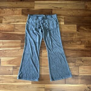 Juicy Couture Velour Wide Leg Lounge Pants Gray Size M